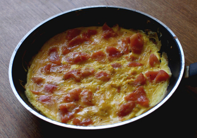 omelette tomates